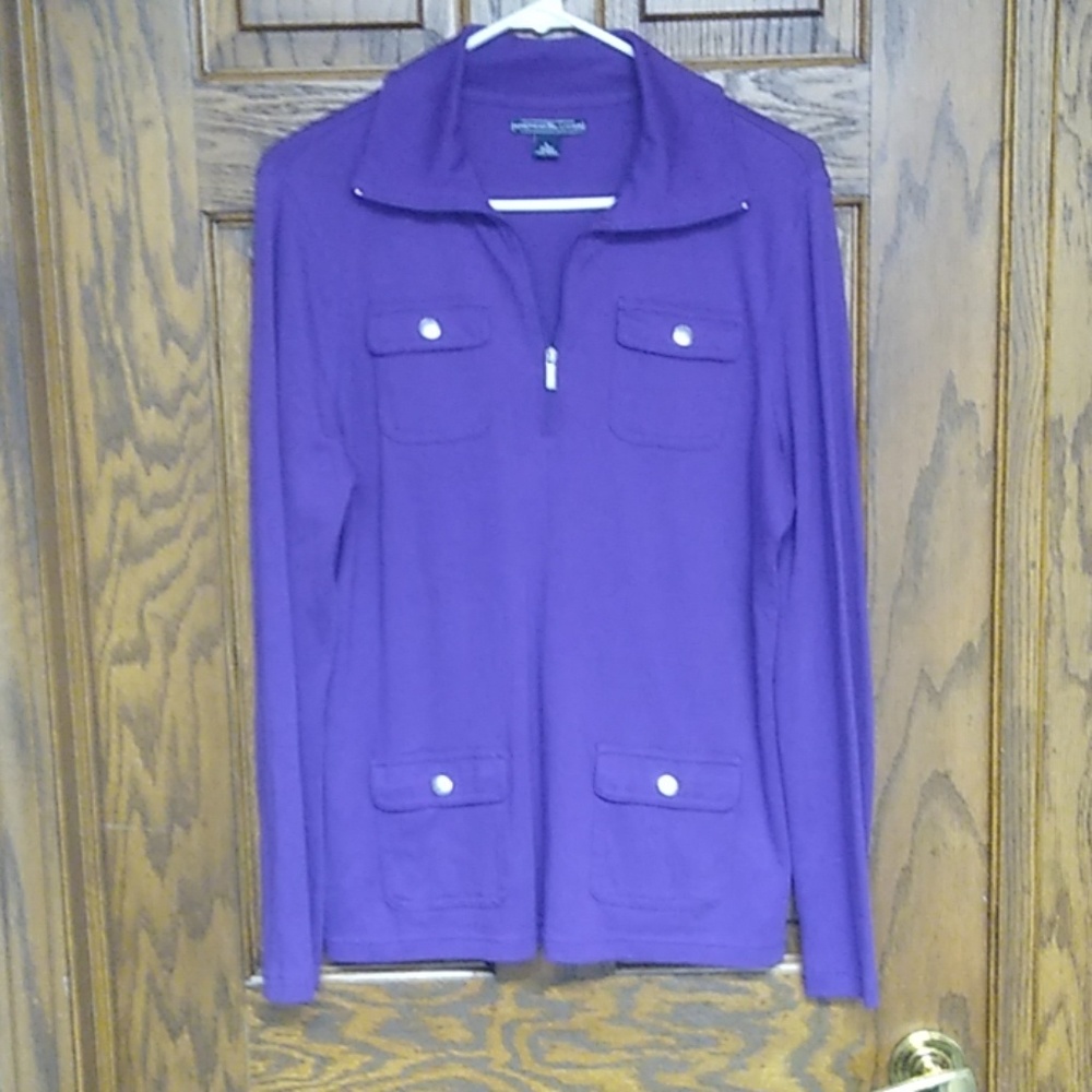 American living purple cotton pullover